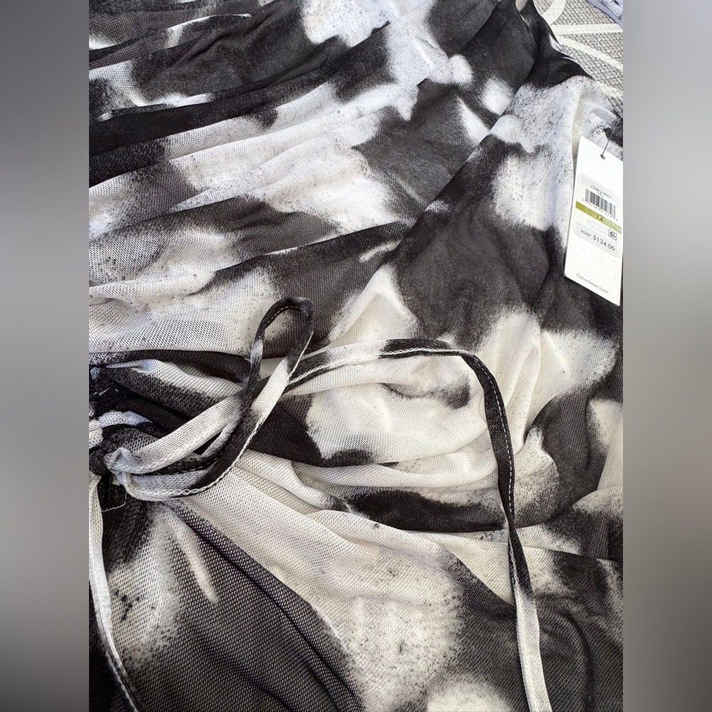 Calvin Klein Black Side Ruched Dress - Picture 3 of 5